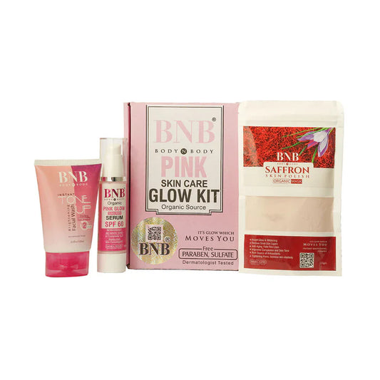 BNB Pink Glow Kit Tone One Up Facial Wash Saffron Face Mask Pink Glow